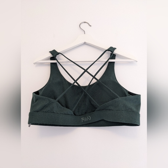 FWD Hunter Green Cross back sports bra with pads size XL - Picture 4 of 7
